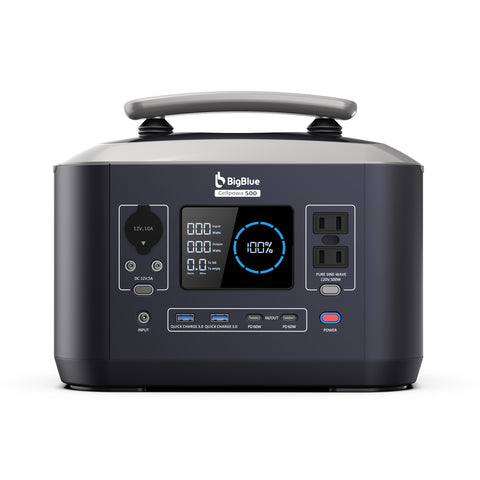 BigBlue Cellpowa500ポータブル電源＋Solarpowa100（B420）ソーラーパネルセット